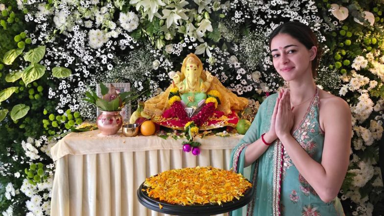 Ananya Pandey celebra Ganesh Chaturthi com a família; Estrela de ‘Call Me’ compartilha lindas fotos do ídolo Lord Ganesha em casa (ver fotos)